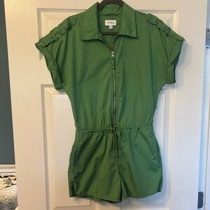 Pistola Green Short Sleeve Romper